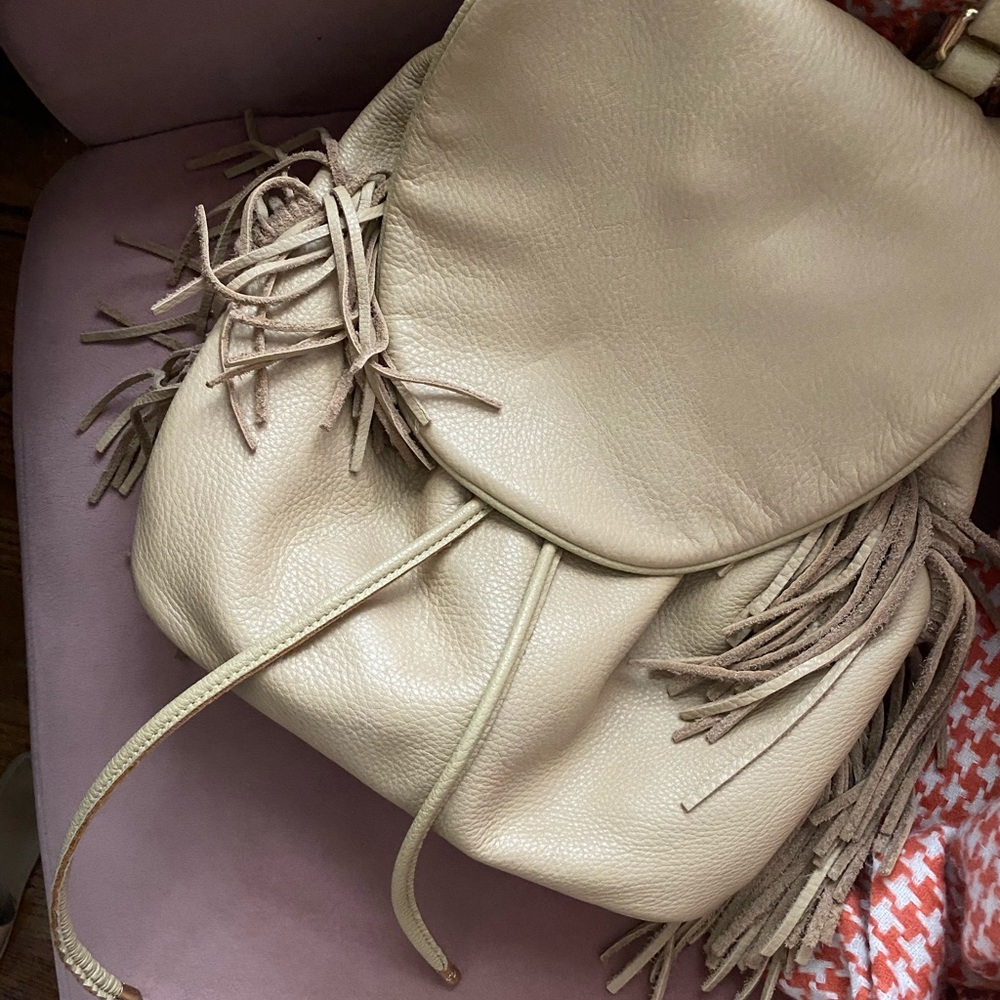 Drawstring Closure Backpack Purse With Tassel - image 8